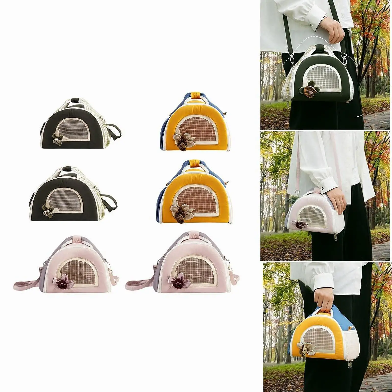 Bolsa de viagem para animais pequenos Bolsa portátil para animais de estimação pequeno para ouriço hamster pássaro