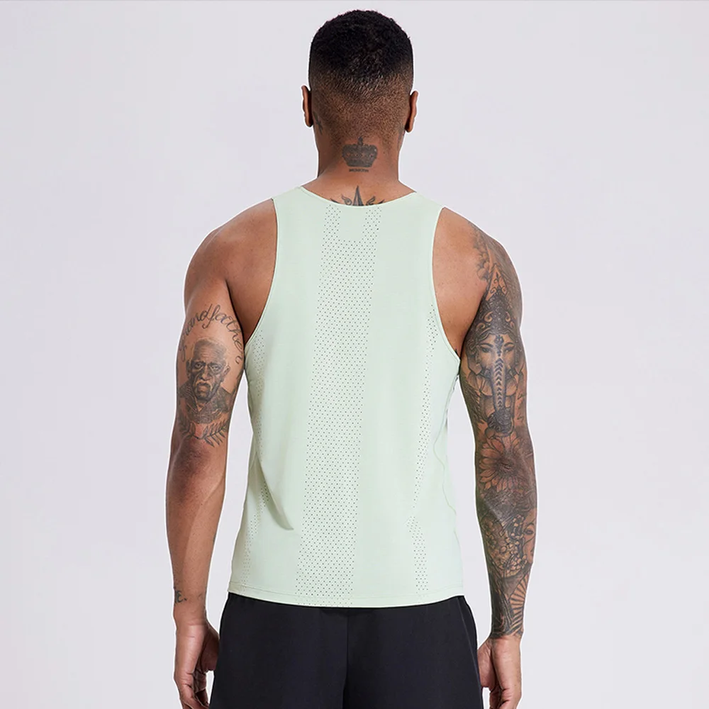 남성 런 조끼 육상 탱크 탑 스피드 피트니스 러닝 셔츠 민소매 싱글