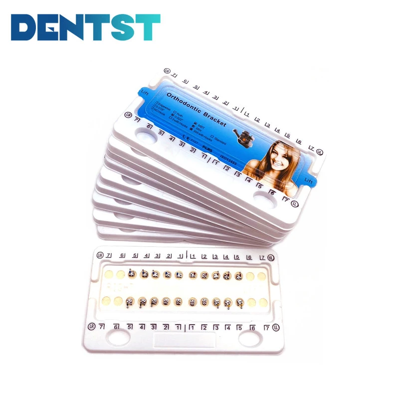 Dentst 200pcs/10Packs Dental Orthodontic Metal Bracket Braces Mini Roth MBT Bracket 022 with 345 Hook