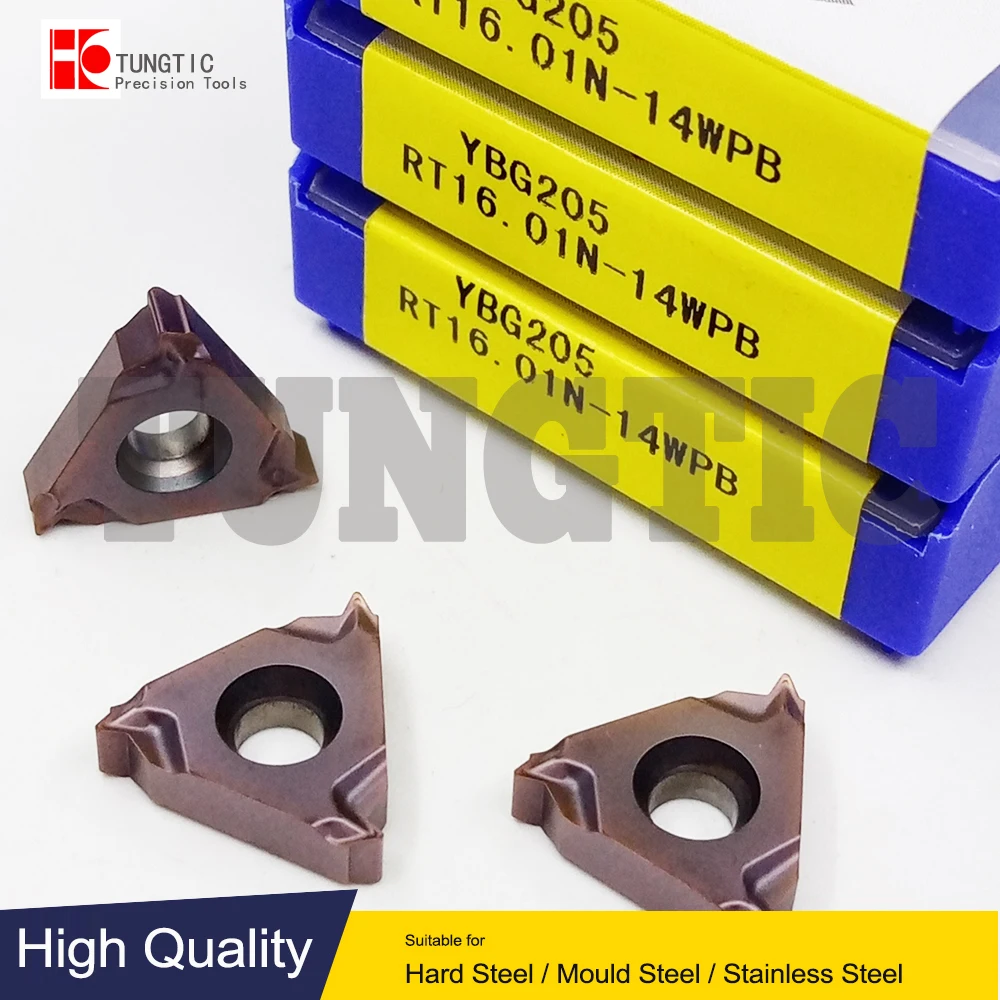 RT16.01N-14WPB RT16.01W-14WPB YBG205 Threading Inserts Thin type Turning Cutting Tools Machinging Metal Lathe