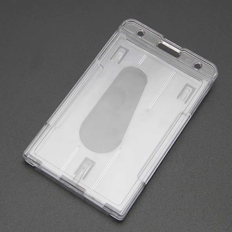 Hard Plastic ID Access Card Cover Credit Card for Case Badge Holder Double Side