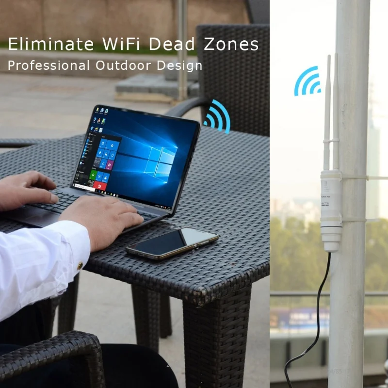 WAVLINK AC600 Outdoor WiFi AP Dual-Band High-Power Wireless Outdoor Router