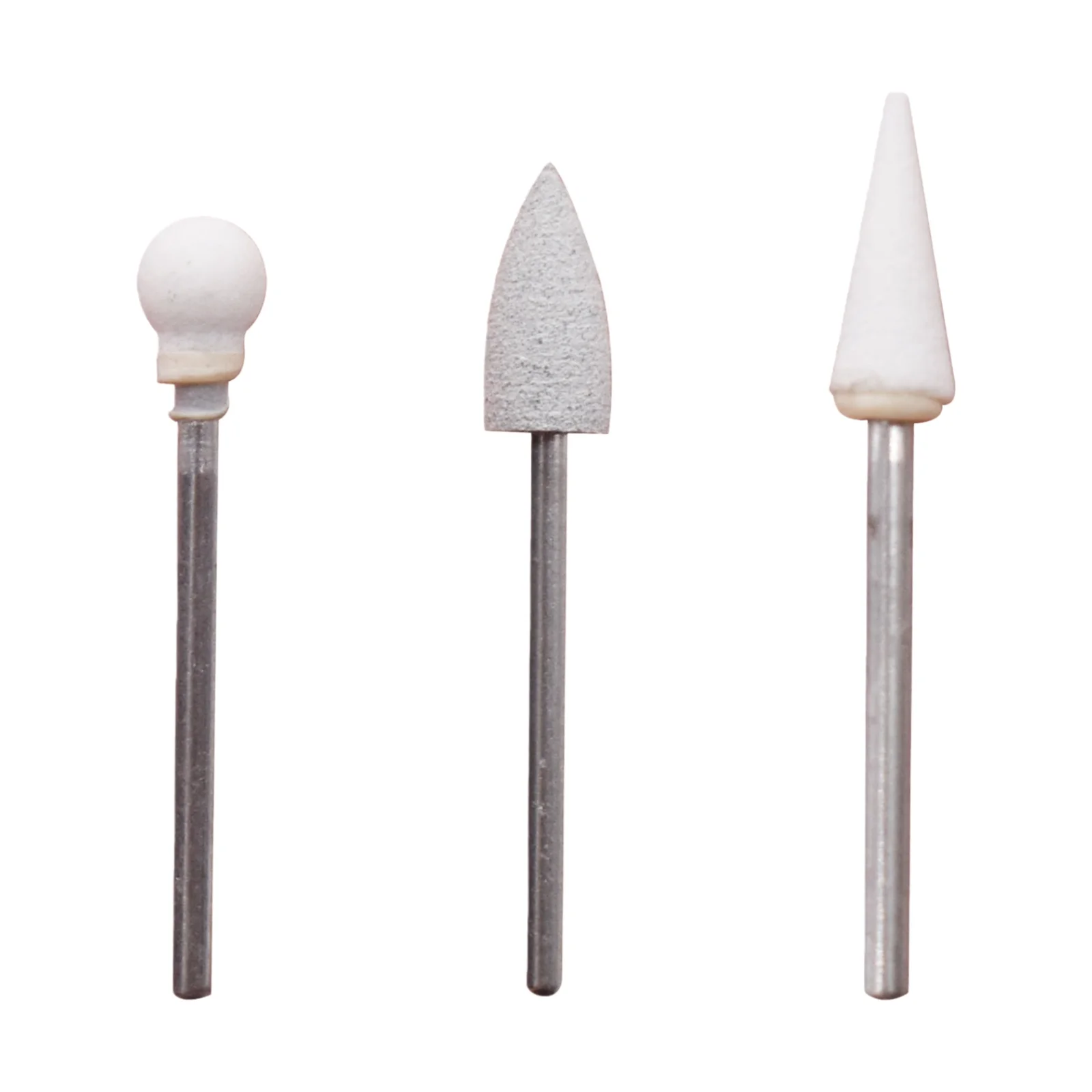 6/12Pcs/Box Dental Polishing Stone White Dentistry Tools Flame Cone Round Shape Porcelain Resin For Handpiece Burs FG