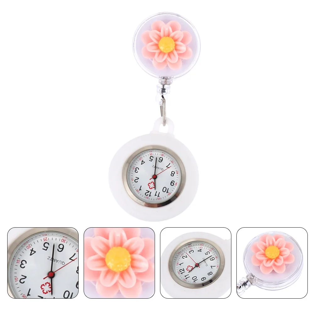 

Silicone Nurse Pocket Watch Badge Watches for Women Cute High Quality Portable retractable nurse watch with silicone for doctors