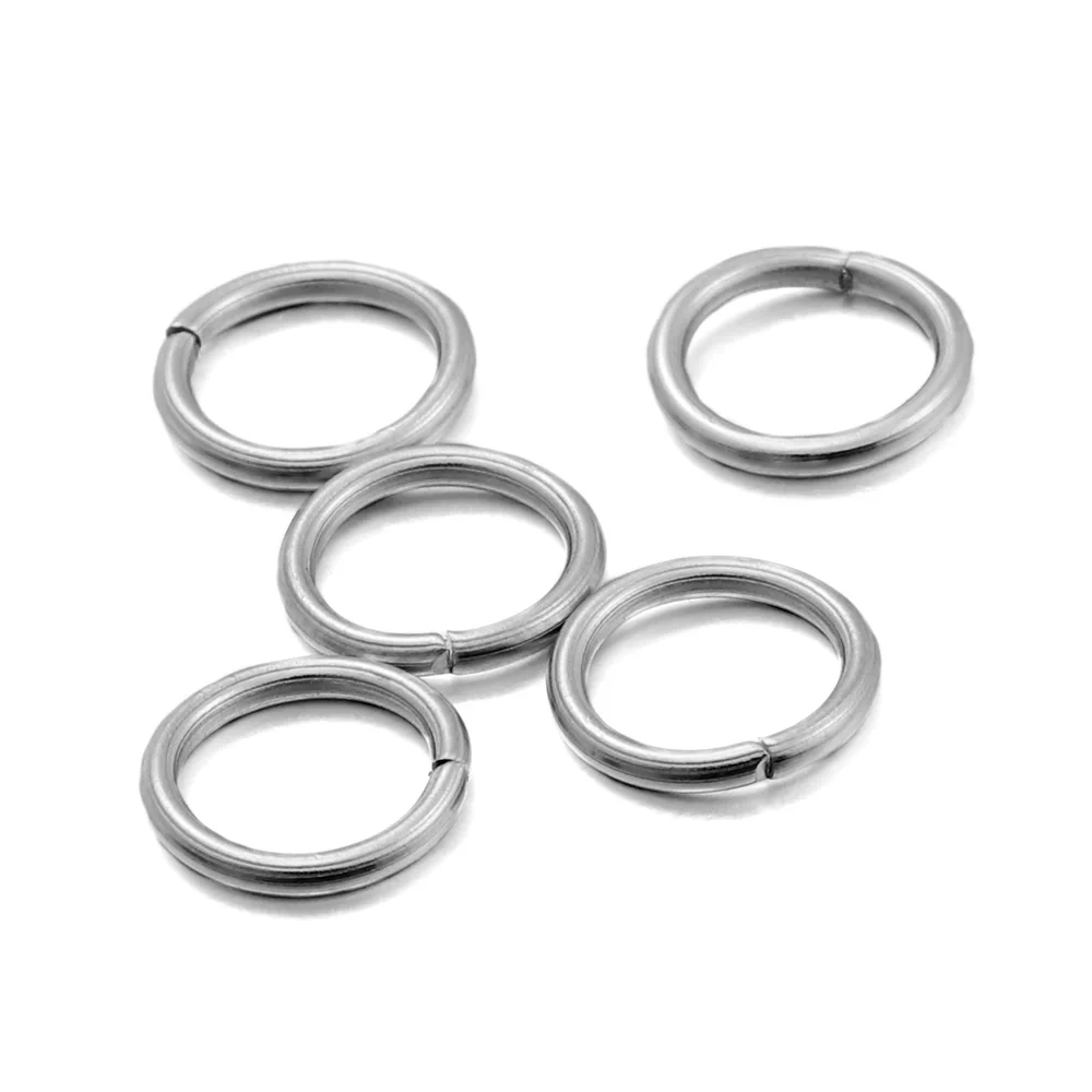 200 buah 3-25mm Stainless Steel Split cincin terbuka loop tunggal Jump Rings konektor untuk DIY membuat perhiasan temuan aksesoris