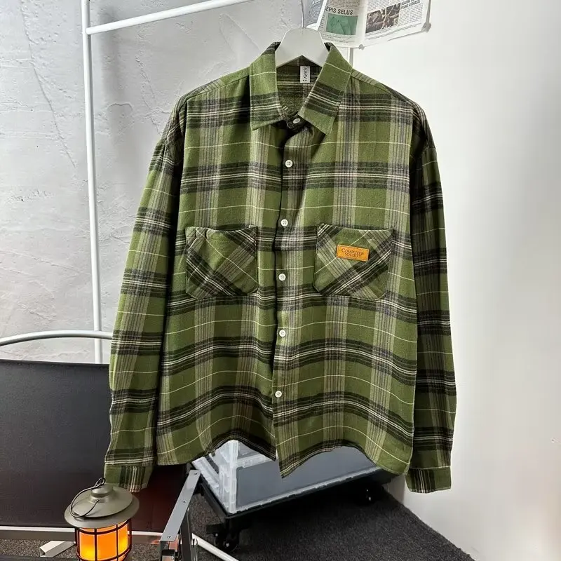 

Loose Fit Men's Long Sve irt Casual American Sle Summer New Arrival Cotton Blend Fabric Wear Resistant Daily Wear