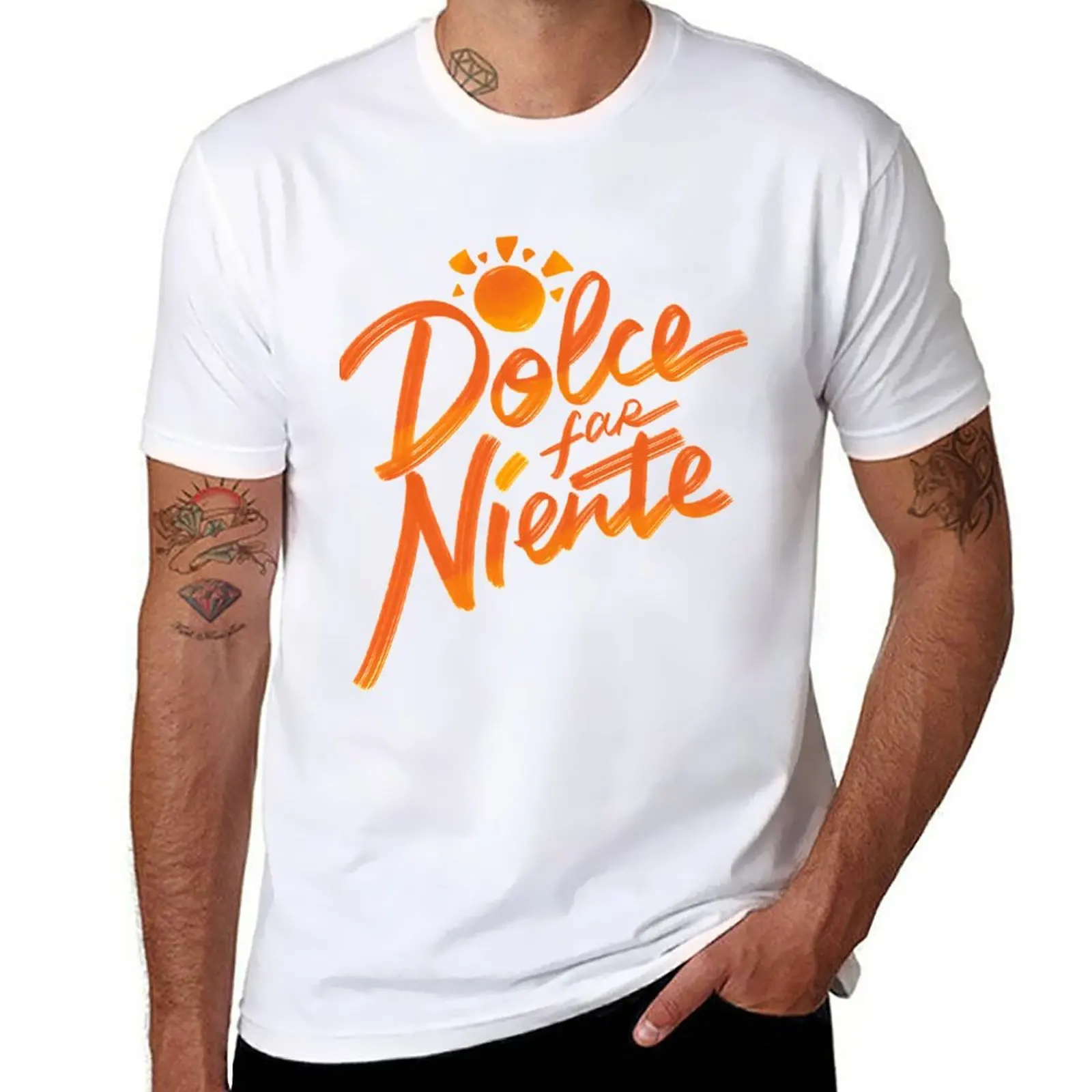 New Dolce far Niente T-Shirt korean fashion cute tops anime aesthetic clothes mens vintage t shirts