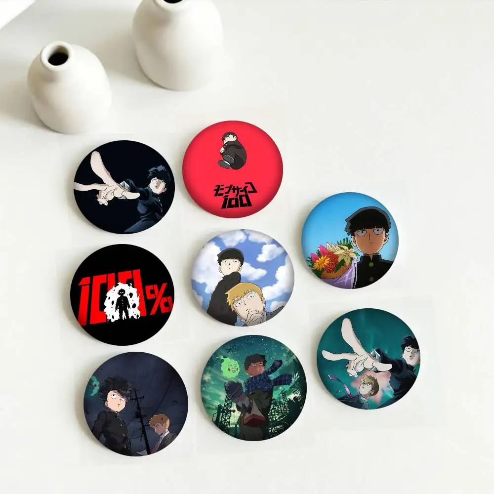A-Anime Mob Psycho 100 25mm 32mm 44mm 58mm 75mm Brooches Badges Pins for Accessories Gift