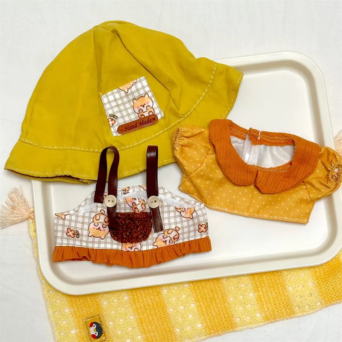 

【 Тыква Мяу Мяу】20 см хлопковое кукольное платье, комплект с юбкой, милый плюшевый костюм куклы, смена