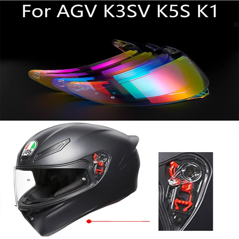 For AGV K3SV K5S K1 REVO Equipment Full Helmet Windshield Anti-fog Stickers Helmet Shield Visor Motorcycle Helmet Lens