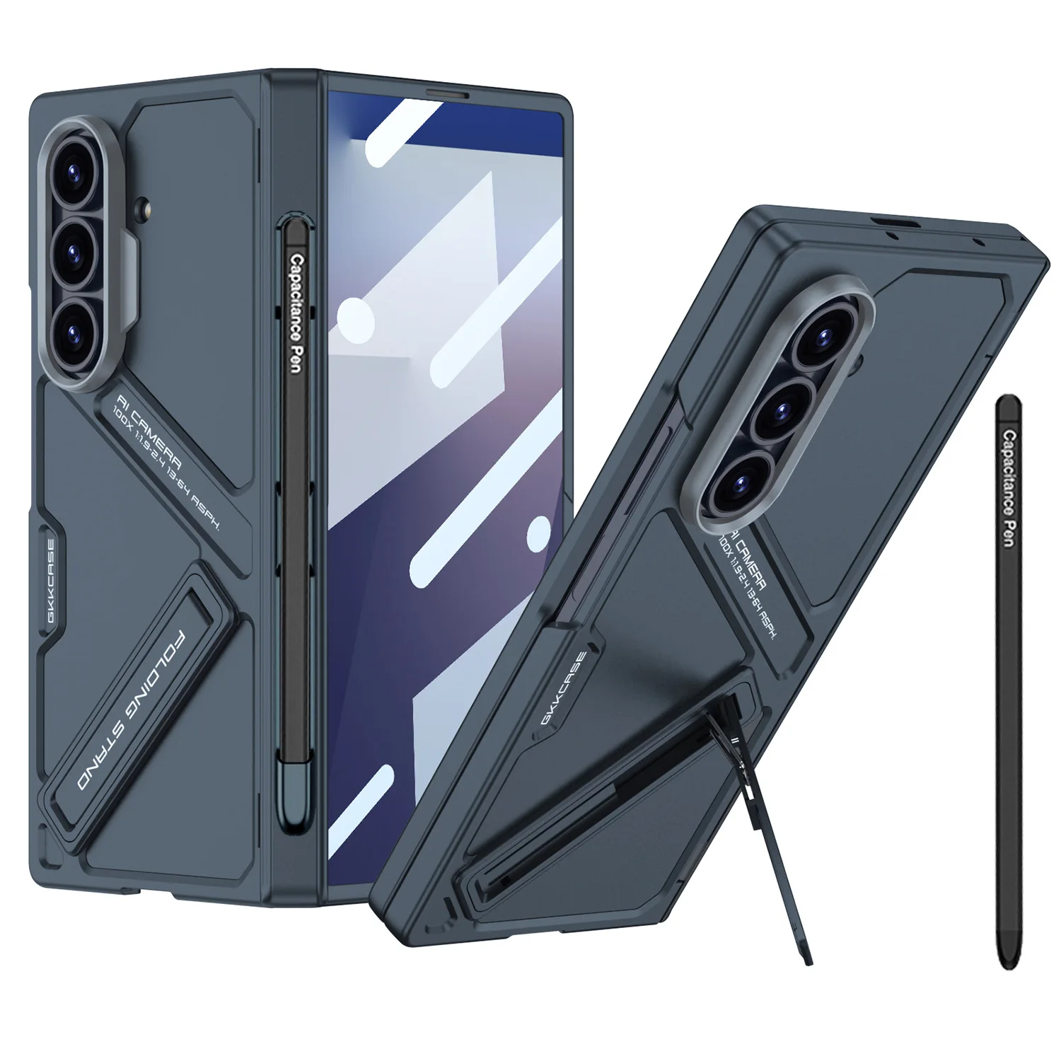 

Чехол для телефона Samsung Z Fold7, магнитный вращающийся вал, слот для ручки с держателем для ручки, пленка с полным покрытием, защитный чехол ZFold7