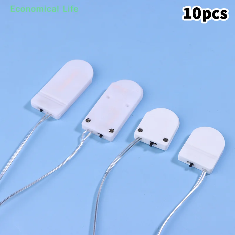 10Pcs Battery Holder With Line On Off Switch Battery Holder Coin Cell Holder 1 X 3V/2 X 3V CR2032 LIR2032 Battery Holder Button