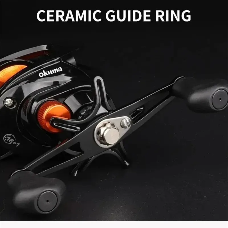 Okuma Baitcasting-Rolle, 6,3:1 Übersetzungsverhältnis, 12 kg maximale Bremskraft, Salzwasser-Baitcasting-Rolle mit kostenlosen polarisierten Angelbrillen, links und rechts – Detail 16