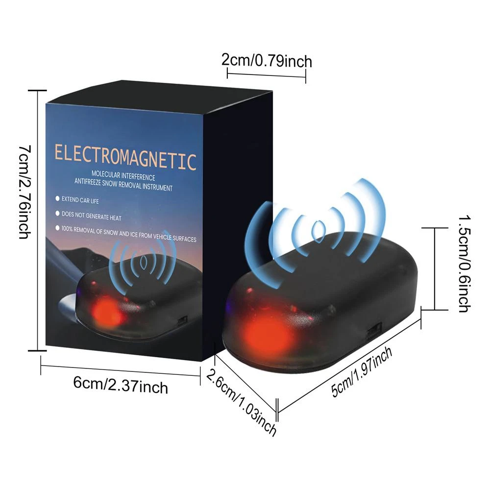 Electromagnetic Molecular Interference Anti Freeze Device Ice Snow Removal Deicing Instrument Tool Portable for Car Window Glass