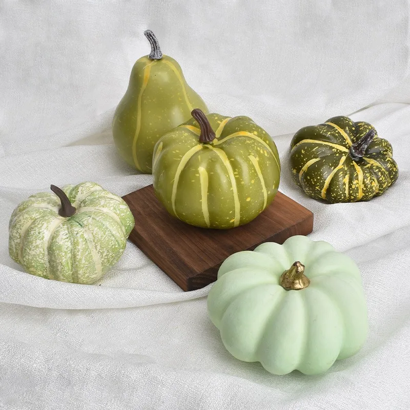 

1pc Simulated Pumpkin Green Series Foam Pumpkin Set Halloween Decorations Model Outdoor Photography Props