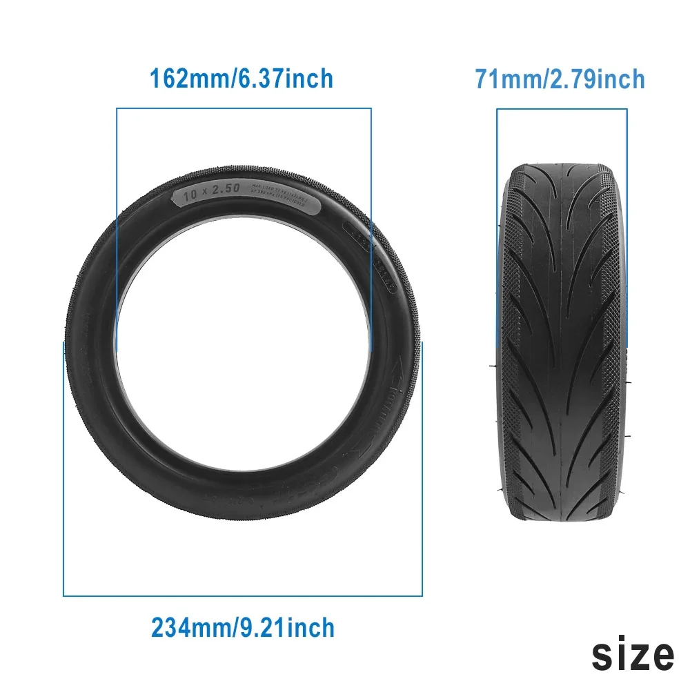 10x2.50 Tubeless Tire for Segway Ninebot F2 F2 Plus F2 Pro F30D F40D Electric Scooter, 10 Inch Vacuum Tire Replacement Parts