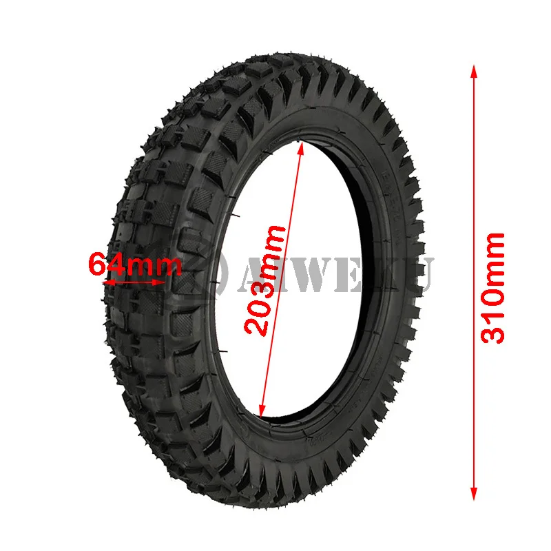 Liseng Pneu 12 1/2 X 2.75 Pour Moto 49cc, Mini Dirt Bike MX350 MX400, Scooter Électrique - Pneu Résistant Usure Et Charge 100 Kg