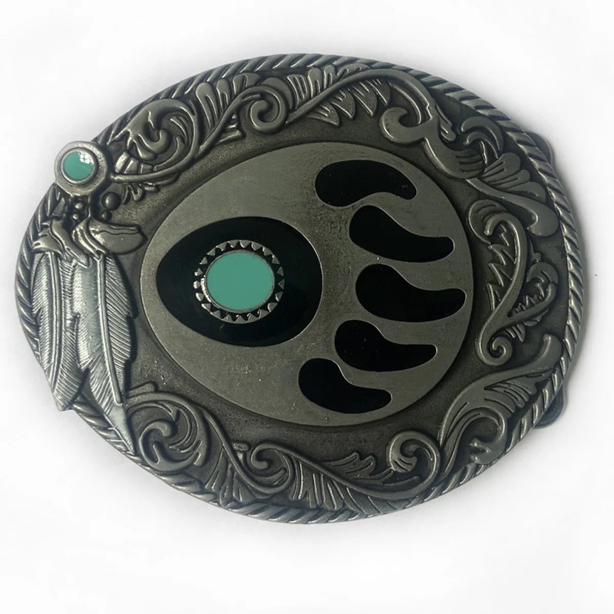 

T-DISOM Men's Retro Western Cowboy Tribe Angelic Eyes Belt Buckle Fashion Leather Accessory