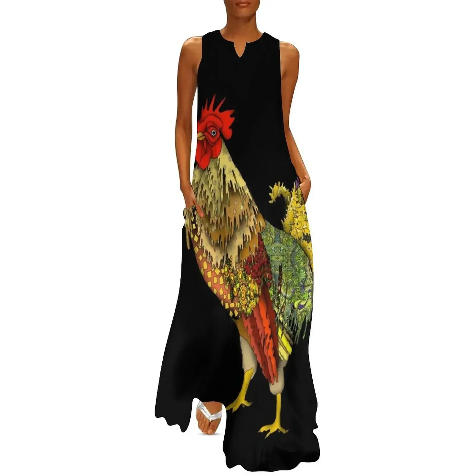 

Rooster Rooster! Long Dress women long dresses clothes prom clothes evening dress Dress