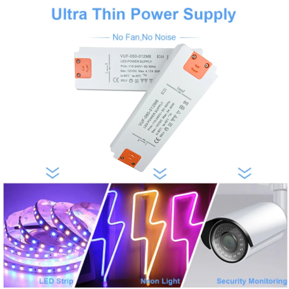 6 واط 12 واط 15 واط 20 واط 30 واط 50 واط 60 واط رقيقة جدا LED سائق 12 فولت 24 فولت تيار مستمر إمدادات الطاقة المنزل LED محول محول لشريط LED ضوء مصباح #5