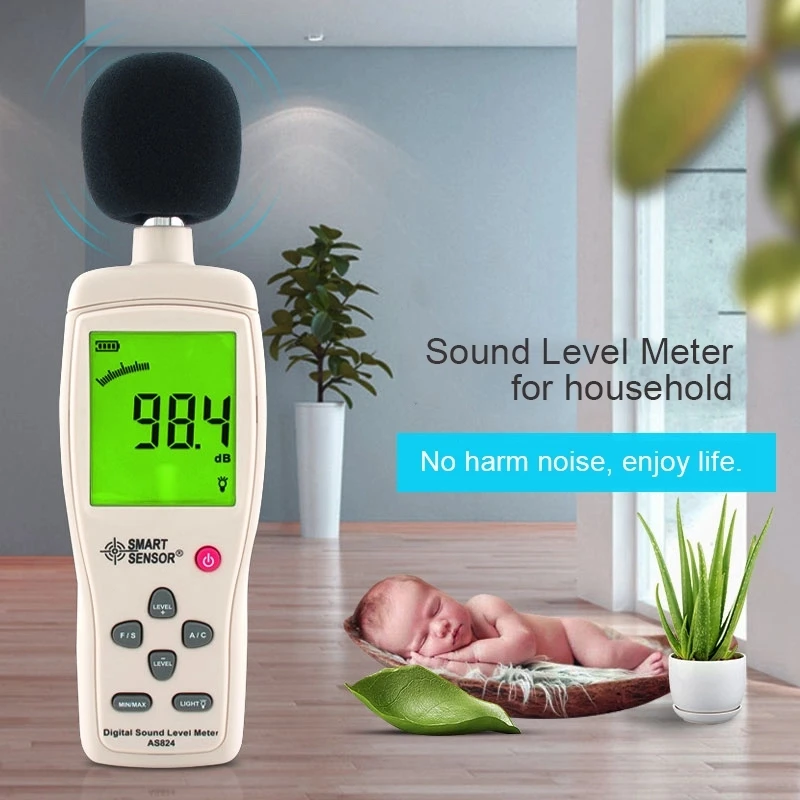 

2026 30-130dBA High Accuracy Digital Sound Level Meter LCD Decibel Meter Sound Meter Noise Measuring Instrument Db Monitoring Te