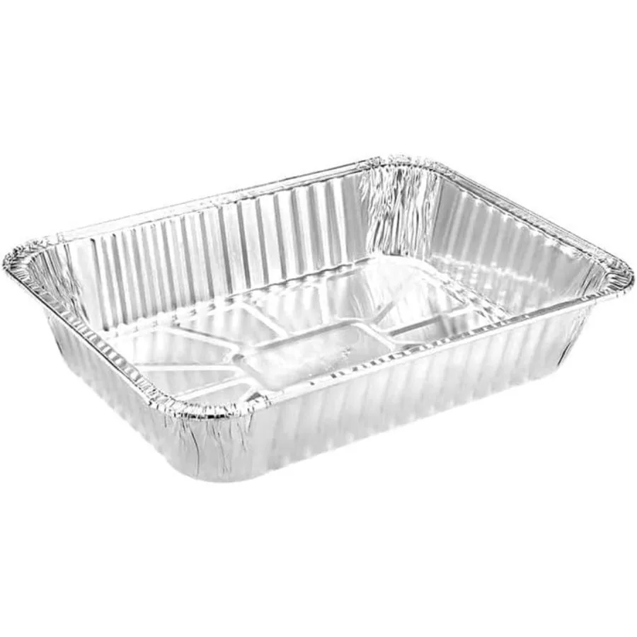 

14.2 L X 10.63 W X 2.94 H Rectangular Heavy Duty Disposable Aluminum Foil Pans for Baking and Roasting Chicken Ideal for LargeS