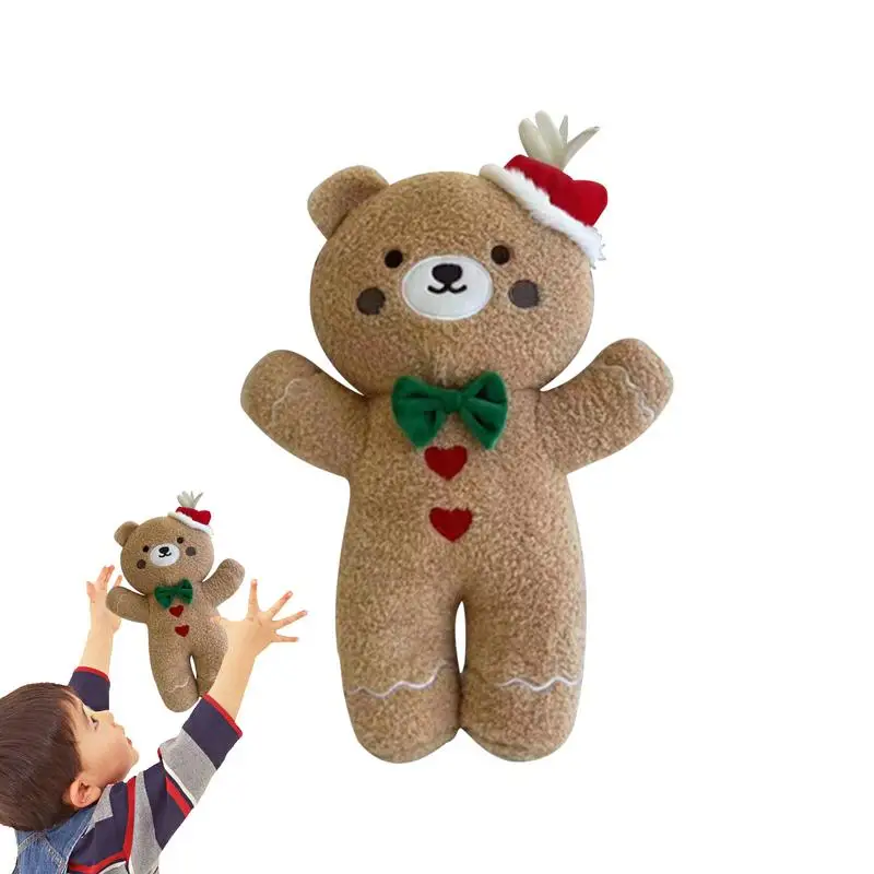 

Пряничный медведь, плюшевая Рождественская набивная Пряничный медведь, удобная набивная Подушка, плюшевая набивная Подушка для спальни, домашнего автомобиля