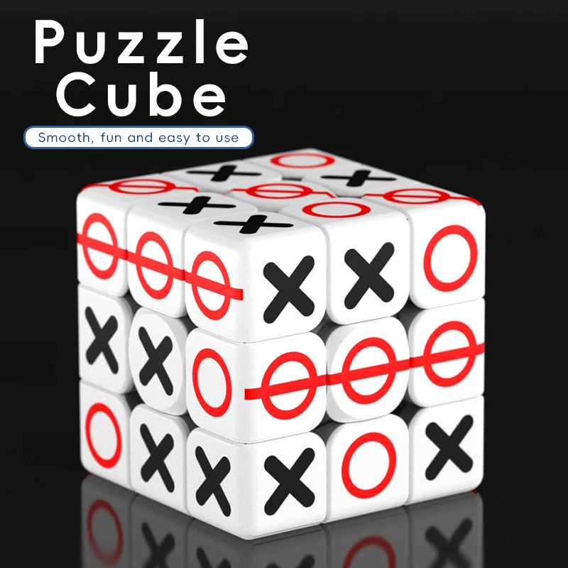 Tic-tac-toe cube, 3x3 speed cube, boy and girl cube puzzle toy, educational toys suitable for adults and children, birthday gift