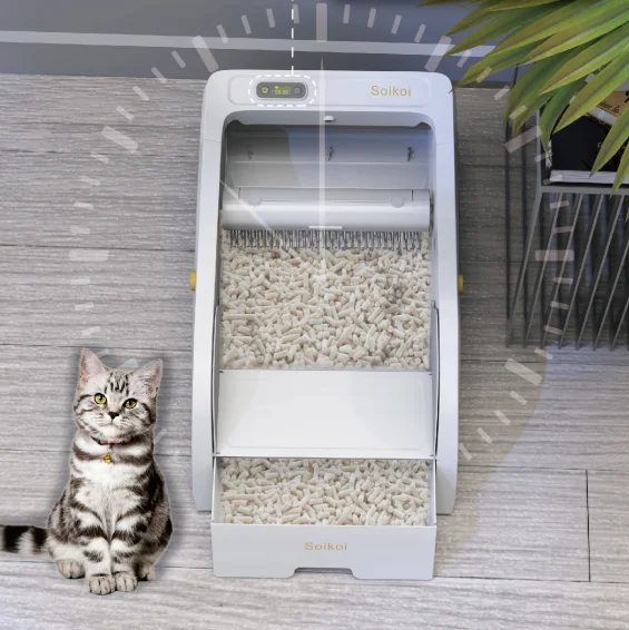 Smart Self-Cleaning Cat Litter Box Automatic with ABS PP Plastic Sand Material Cat Toilet Controlled by Phone App