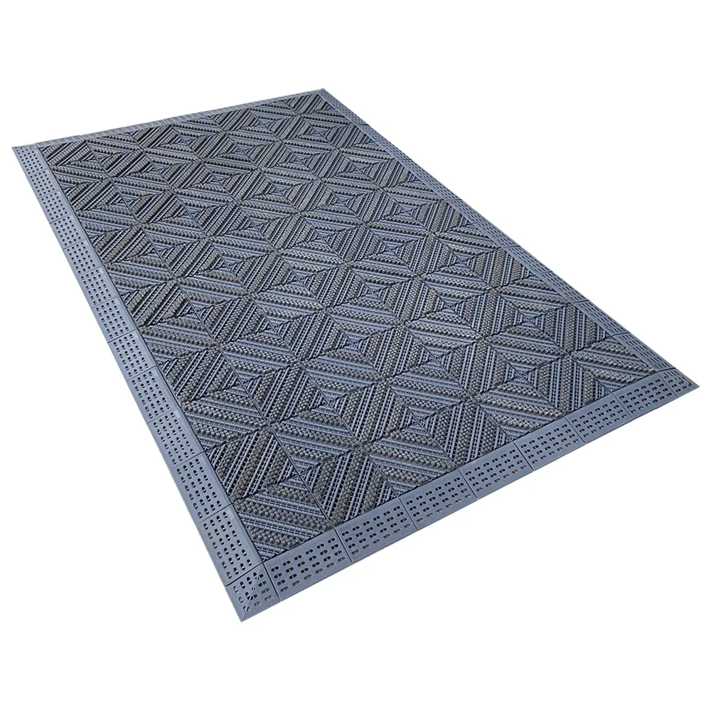 Heavy-Duty Outdoor Door Mat Waterproof Thick Non-Slip Vacuum Mat, Large Splicing Foot Mats at the Entrance of a Commercial Hotel