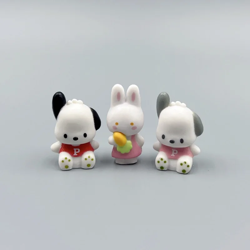 

3Pcs/Set Sanrio Anime Cute Cartoon Cinnamoroll Mini Decoration Dolls PVC Action Figures Kids Toys for Children Birthday Gifts