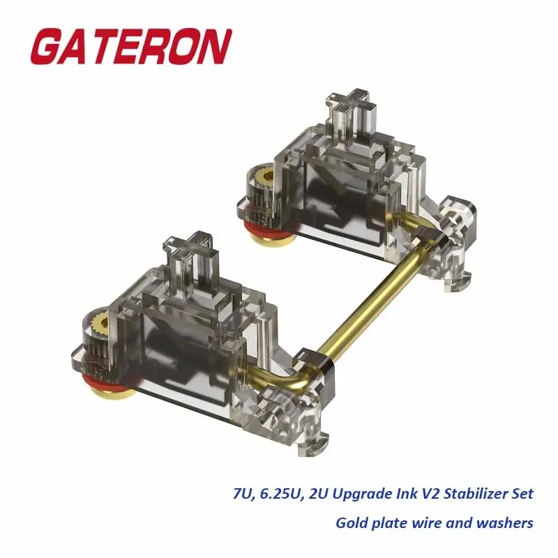 

Gateron Ink V2 PCB Stabilizer 7u 6.25u 2u Mount Screw In Set Golden Wire Customized Mechanical keyboard accessories