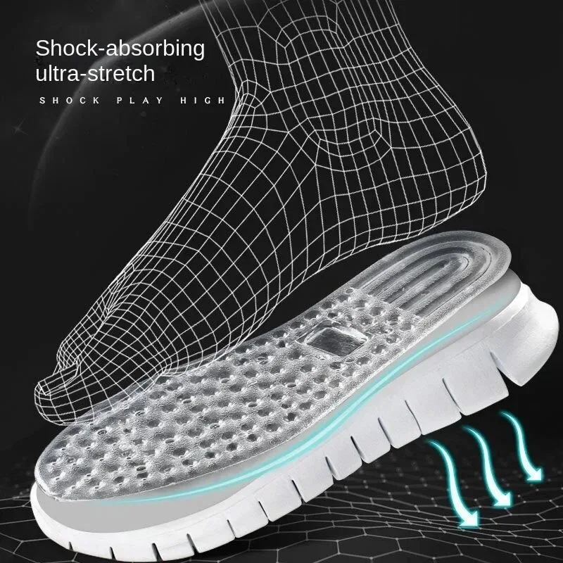 Silicone TPU Shock Absorbing Shoe Insoles Air Cushion Plantar Fasciitis Pain Relief Comfort Foot Massage Shoe Pads