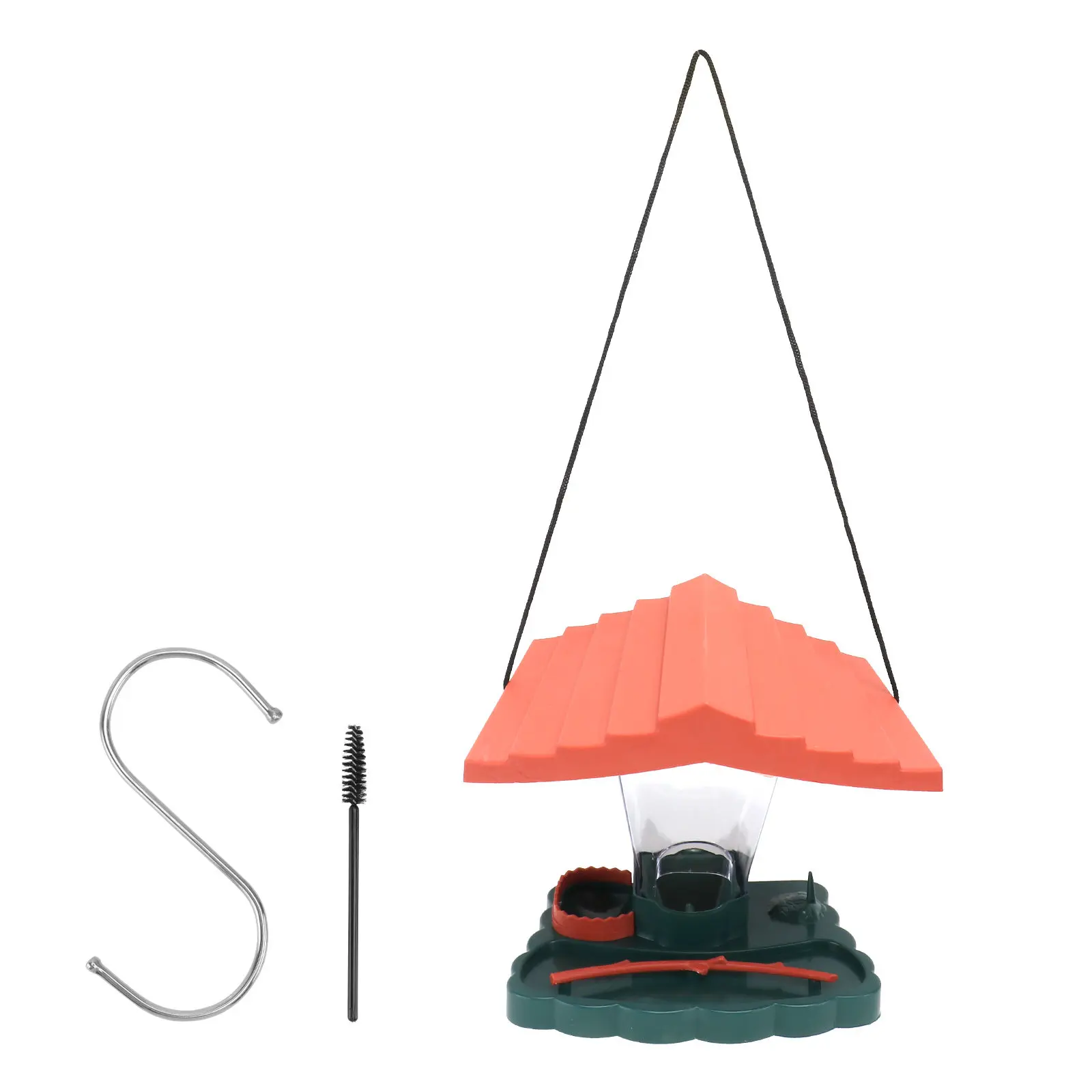 

Набор из 1 многофункциональной подвесной кормушки для птиц: пластиковый уличный садовый инструмент для кормления птиц, художественный декоративный поднос для привлечения птиц