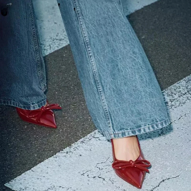 

2025 New Pumps Summer High Heels Women's Sandals Shoes for Women Fashion Shallow Butterfly-knot Shoes Elegant Wedding Party Shoe