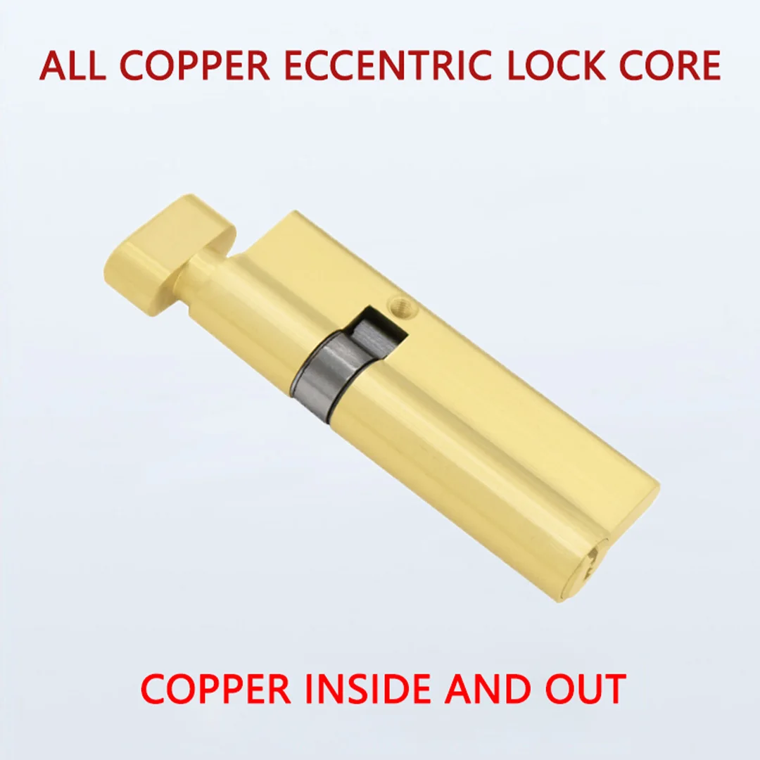 75 80mm lock core positive core 3 keys Anti-theft entrance full copper door lock household door hardware