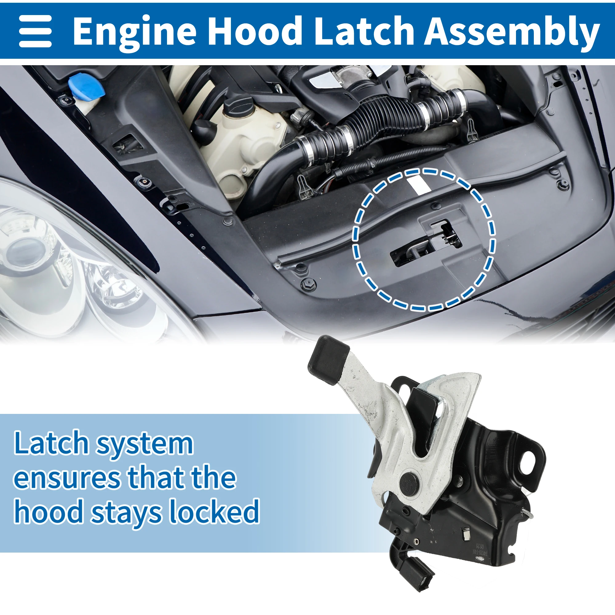 

UXCELL Защелка капота в сборе для Honda JADE 2014-2020 No 74120T4NH01 1 шт.