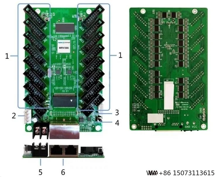 Светодиодная приемная карта Novastar MRV366 — 512x256 пикселей, максимальная емкость для использования на открытом воздухе (прямая поставка с завода)