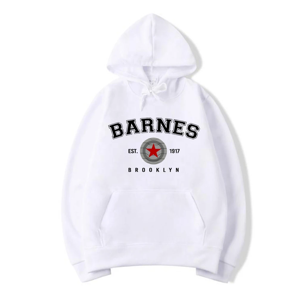 Vintage Barnes 1917 Hoodie Bucky Barnes Winter Soldier Hoodies Women Hooded Sweatshirt Tv Show Inspired Pullovers Superhero Tops