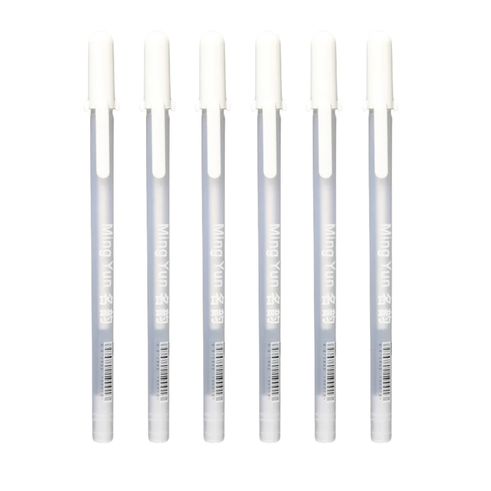 

6Pcs Premium White Oil Based Paint Markers Fine Nib Permanent for Writing Drawing Crafting on Glass Wood Metal