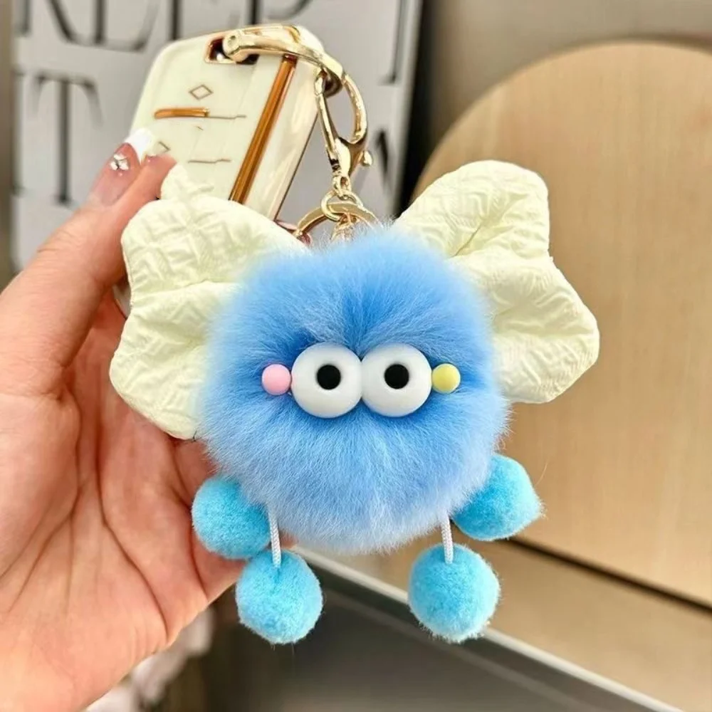 Soft Plush Keychain New Exquisite Briquettes Cute Keyring Doll Bow Bag Pendant Gift