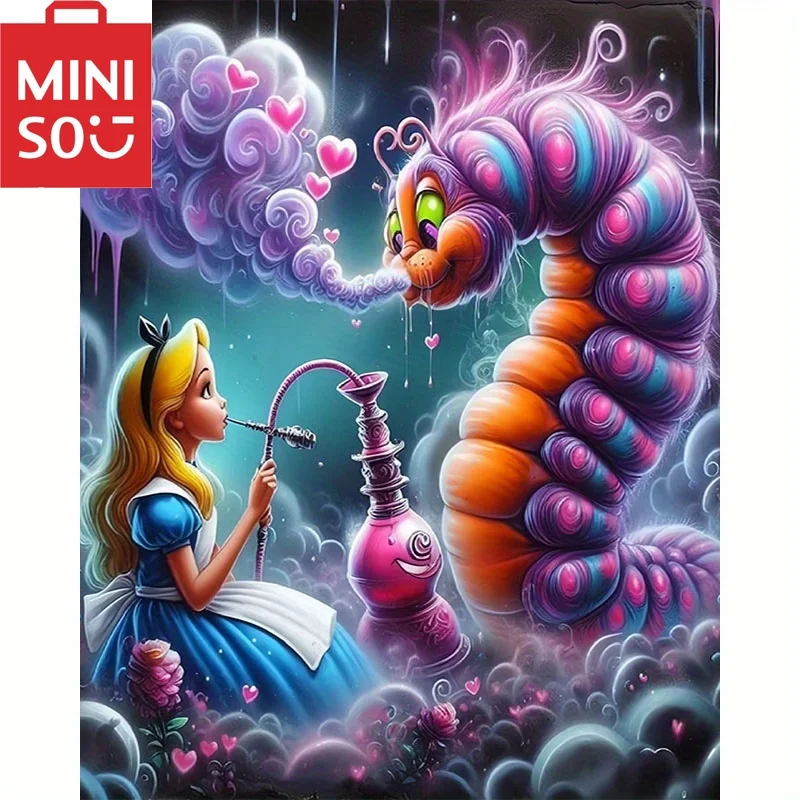 

MINISO DIY цифровая картина маслом, мультяшная принцесса Диснея для гостиных, спальни, бара, фестивального декора стен, подарок безрамный