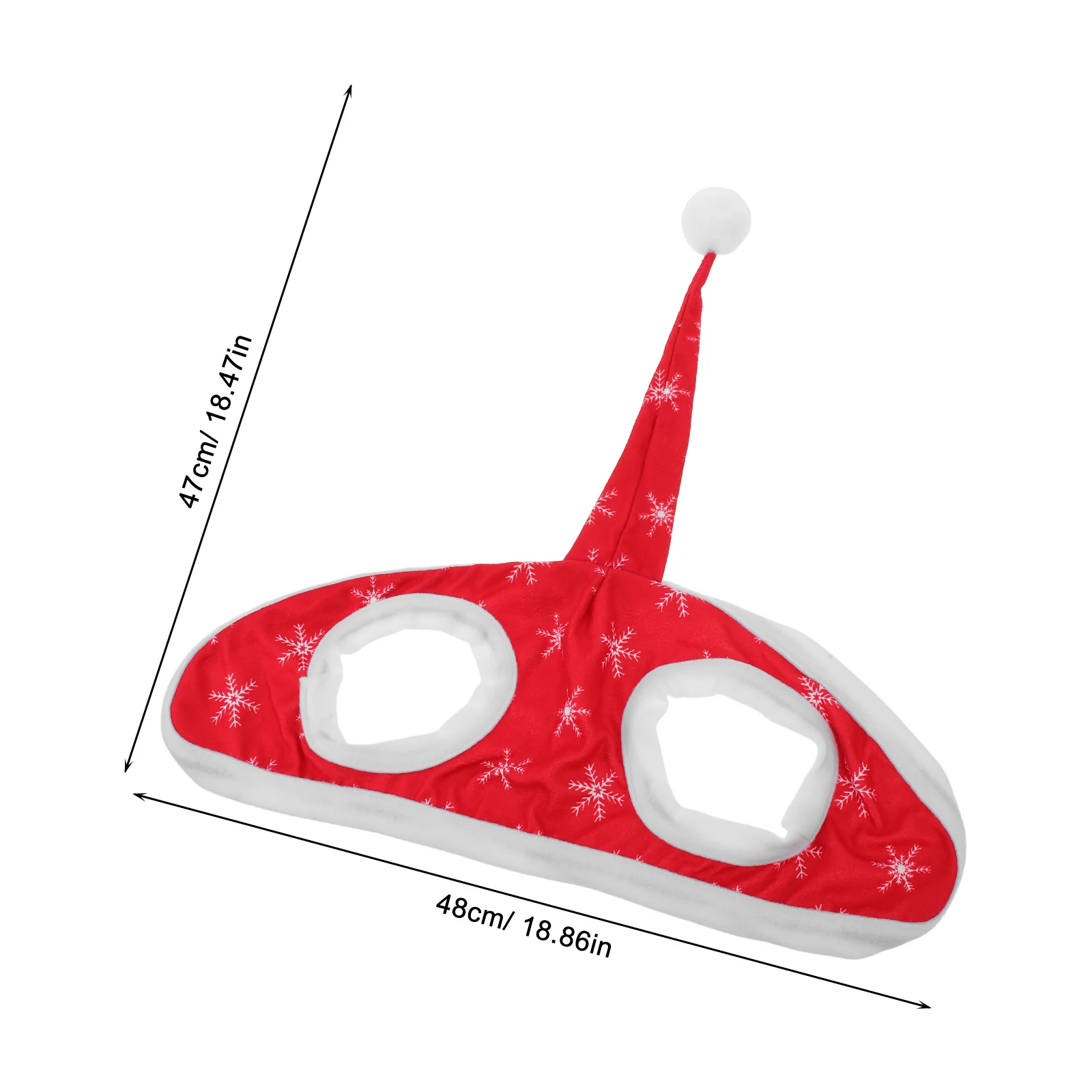 الأحمر ندفة الثلج الحصان سانتا قبعة عطلة حزب الديكور لينة قابل للتعديل الفروسية عيد الميلاد قبعة موكب الحظيرة التقطت الصور زي #6