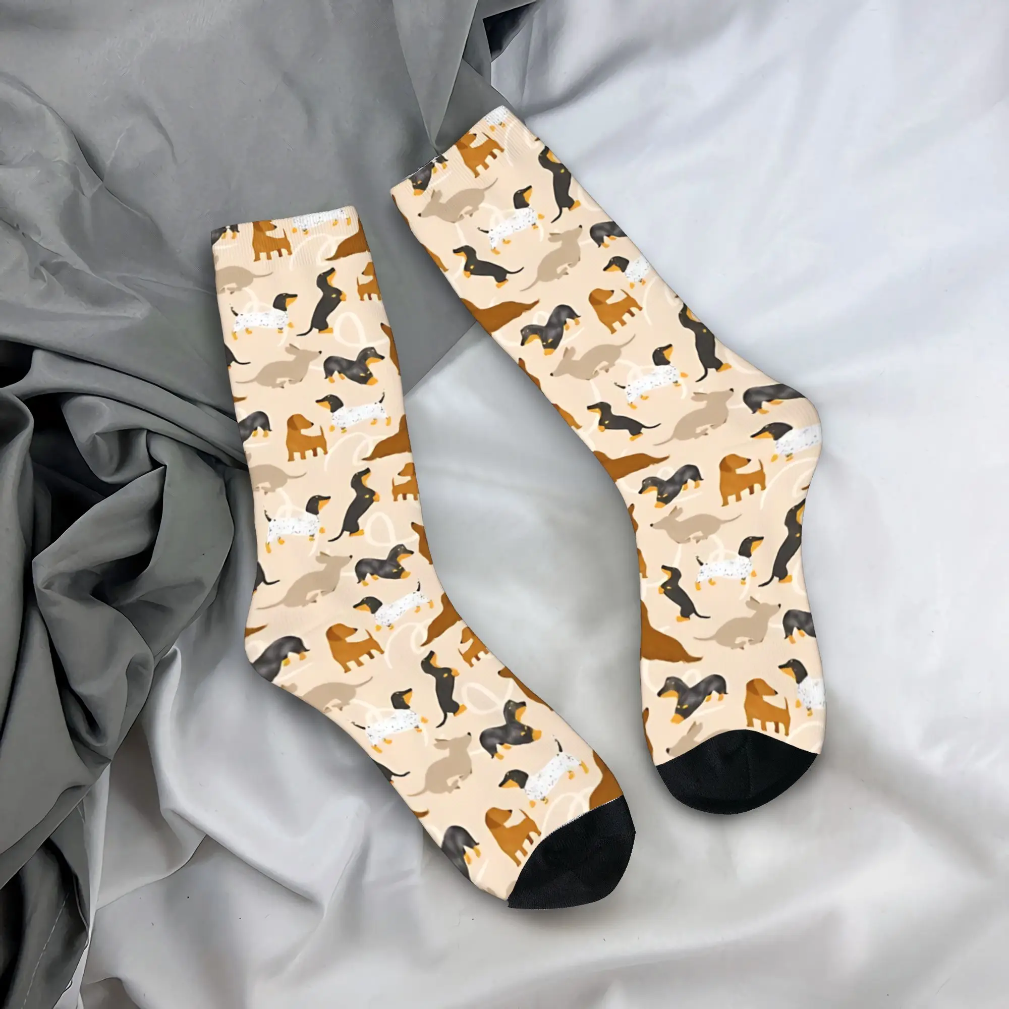 

Dachshund Playground Socks Anti Skid Stockings Men Comfortable Running Socks Autumn Elegant Pattern Socks