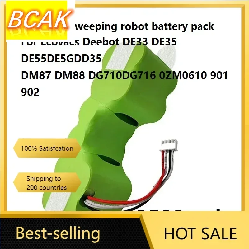

BCAK battery pack 3500mAh/12V Ni-MH Rechargeable Battery for Ecovacs Deebot DE5G DM88 902 901 610 Robot Vacuum Cleaner Battery