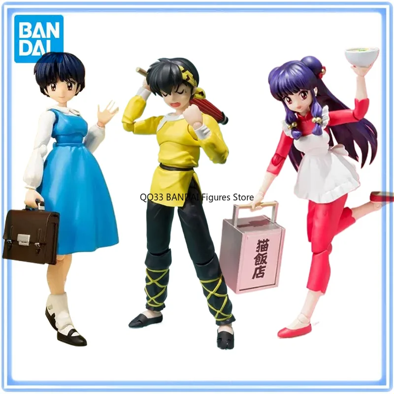 

Bandai Original SHFiguarts Ranma 1/2 Shampoo Tendou Akane Hibiki Ryoga Panda RANMA SAOTOME Action Figure Active Joints Model