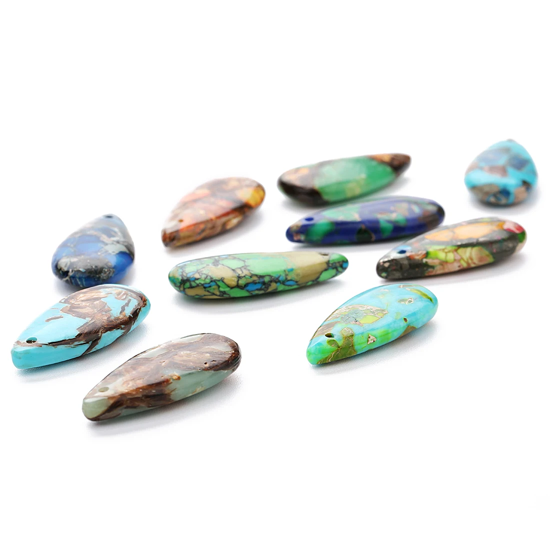 1Sets Natural Stone Earrings Waterdrop Charms Pendants  For Women Necklace Pendants Handmade Diy Jewelry Making Accessories