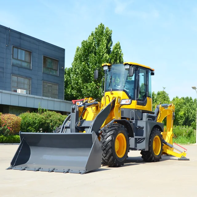 Backhoe Loader Full Hydraulic Control All Terrain Wheel Loader Digger Multipurpose Land Clearing Road Maintenance Equipment