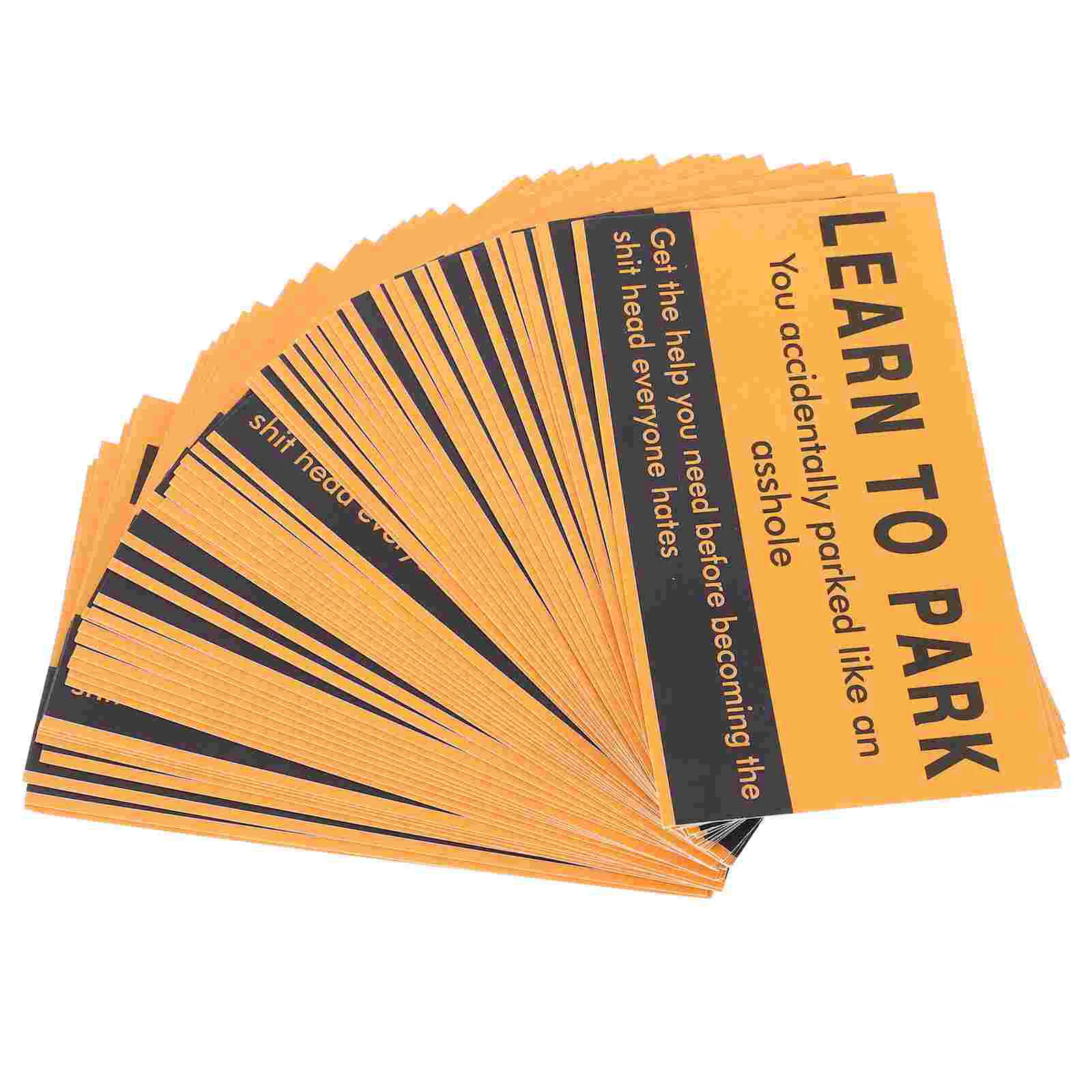 

200 Sheets Paper Notes Parking Violation Card Vehicle Illegally Parked Sticker Funny Bad Cards