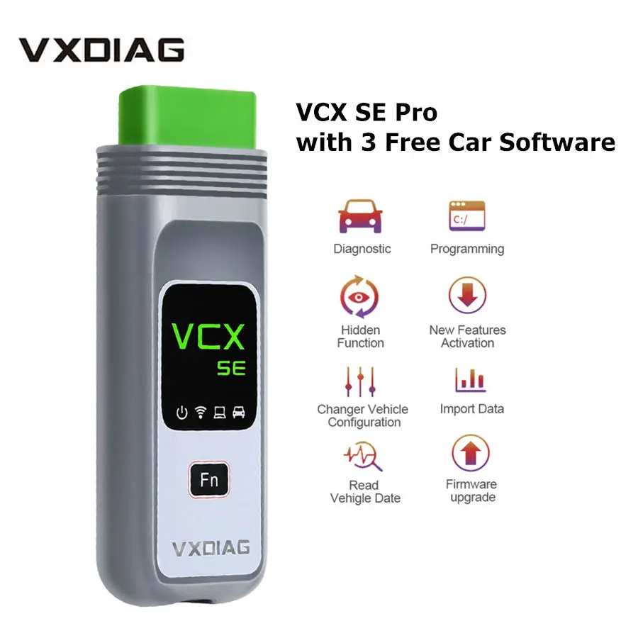 VXIDAG VCX SE Pro Diagnostic Tool 3 in 1 OBD2 Auto Diagnostic Tool with 3 Free Car Software